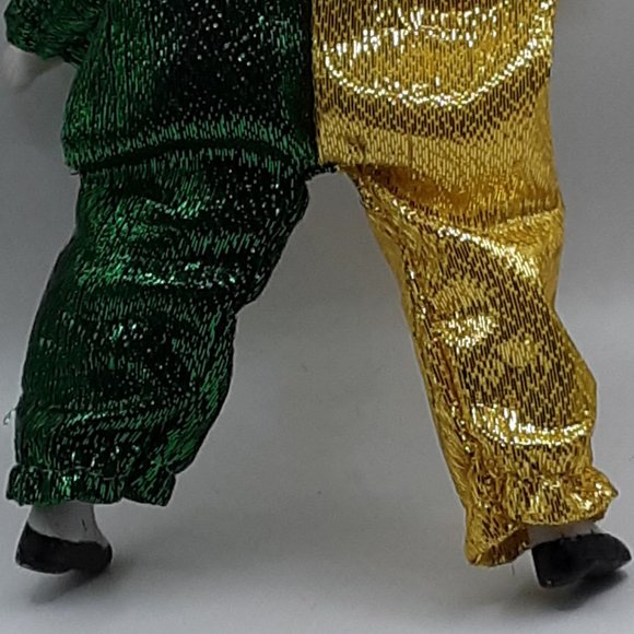 Harlequin Jester Clown Girl Doll Vintage Preowned Bendable Wires Collectible - Picture 14 of 14